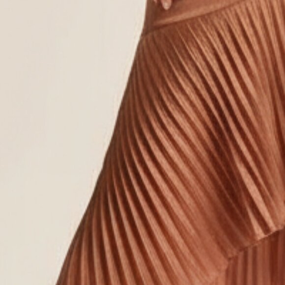 NWT $130 Abercrombie & Fitch plisse pleated strapless midi dress XXL - Picture 5 of 12